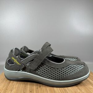 S Orthofeet 895 Sanibel Gray Suede Mary Jane Comfort Shoes Women‎ Size 8 D